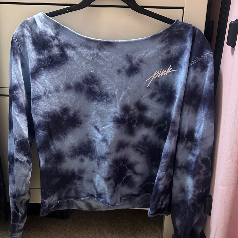 PINK Victoria's Secret Blue Long Sleeve Shirt